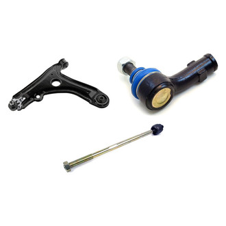 Mevotech® - Supreme™ Front Passenger Side Lower Control Arm with Ball Joint and Tie Rod End Kit