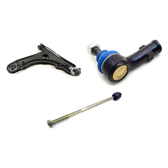 Mevotech® - Supreme™ Front Passenger Side Lower Control Arm with Ball Joint and Tie Rod End Kit