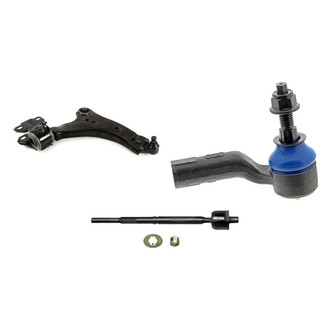 Mevotech® - Supreme™ Front Passenger Side Lower Control Arm with Ball Joint and Tie Rod End Kit