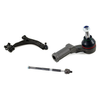 Mevotech® - Supreme™ Front Passenger Side Lower Control Arm with Ball Joint and Tie Rod End Kit