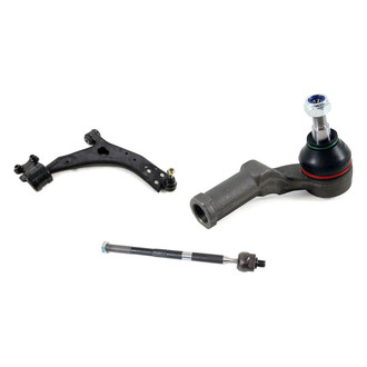 Mevotech® - Supreme™ Front Passenger Side Lower Control Arm with Ball Joint and Tie Rod End Kit