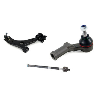 Mevotech® - Supreme™ Front Passenger Side Lower Control Arm with Ball Joint and Tie Rod End Kit