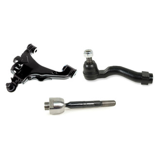 Mevotech® - Supreme™ Front Passenger Side Lower Control Arm with Ball Joint and Tie Rod End Kit