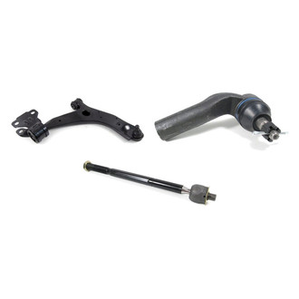 Mevotech® - Supreme™ Front Passenger Side Lower Control Arm with Ball Joint and Tie Rod End Kit
