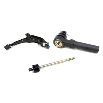 Mevotech® - Supreme™ Front Passenger Side Lower Control Arm with Ball Joint and Tie Rod End Kit