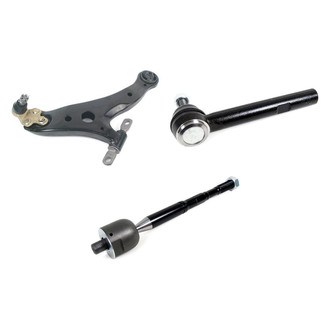 Mevotech® - Supreme™ Front Passenger Side Lower Control Arm with Ball Joint and Tie Rod End Kit
