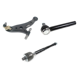 Mevotech® - Supreme™ Front Passenger Side Lower Control Arm with Ball Joint and Tie Rod End Kit
