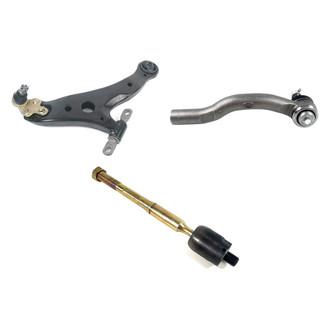 Mevotech® - Supreme™ Front Passenger Side Lower Control Arm with Ball Joint and Tie Rod End Kit