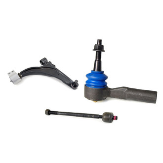 Mevotech® - Supreme™ Front Passenger Side Lower Control Arm with Ball Joint and Tie Rod End Kit