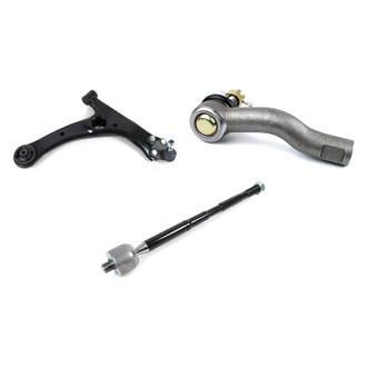 Mevotech® - Supreme™ Front Passenger Side Lower Control Arm with Ball Joint and Tie Rod End Kit