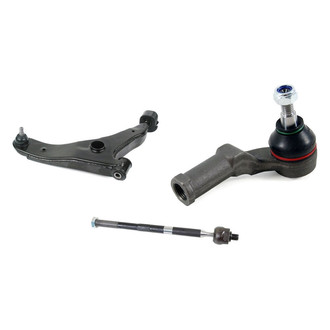 Mevotech® - Supreme™ Front Passenger Side Lower Control Arm with Ball Joint and Tie Rod End Kit