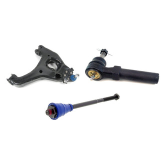 Mevotech® - Supreme™ Front Passenger Side Lower Control Arm with Ball Joint and Tie Rod End Kit
