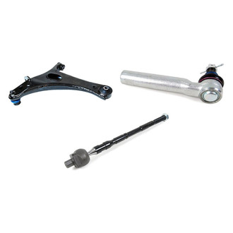 Mevotech® - Supreme™ Front Passenger Side Lower Control Arm with Ball Joint and Tie Rod End Kit