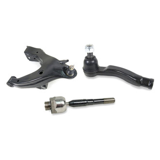Mevotech® - Supreme™ Front Passenger Side Lower Control Arm with Ball Joint and Tie Rod End Kit