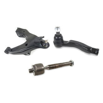 Mevotech® - Supreme™ Front Passenger Side Lower Control Arm with Ball Joint and Tie Rod End Kit