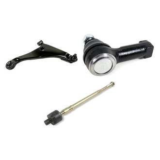 Mevotech® - Supreme™ Front Passenger Side Lower Control Arm with Ball Joint and Tie Rod End Kit