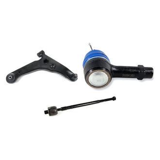Mevotech® - Supreme™ Front Passenger Side Lower Control Arm with Ball Joint and Tie Rod End Kit
