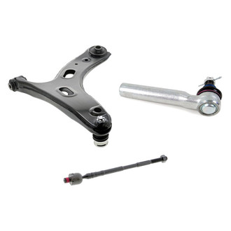 Mevotech® - Supreme™ Front Passenger Side Lower Control Arm with Ball Joint and Tie Rod End Kit