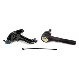 Mevotech® - Supreme™ Front Passenger Side Lower Control Arm with Ball Joint and Tie Rod End Kit