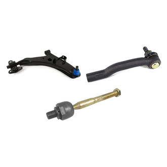 Mevotech® - Supreme™ Front Passenger Side Lower Control Arm with Ball Joint and Tie Rod End Kit