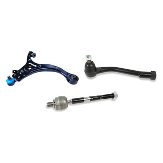 Mevotech® - Supreme™ Front Passenger Side Lower Control Arm with Ball Joint and Tie Rod End Kit