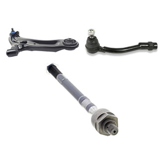 Mevotech® - Supreme™ Front Passenger Side Lower Control Arm with Ball Joint and Tie Rod End Kit