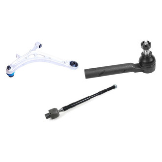 Mevotech® - Supreme™ Front Passenger Side Lower Control Arm with Ball Joint and Tie Rod End Kit