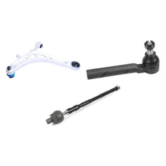 Mevotech® - Supreme™ Front Passenger Side Lower Control Arm with Ball Joint and Tie Rod End Kit