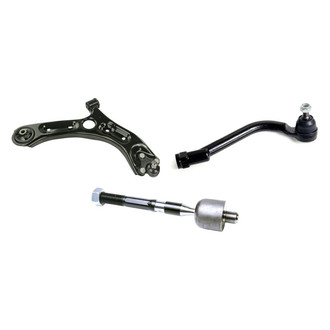 Mevotech® - Supreme™ Front Passenger Side Lower Control Arm with Ball Joint and Tie Rod End Kit