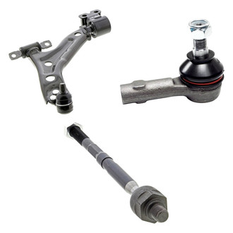 Mevotech® - Supreme™ Front Passenger Side Lower Control Arm with Ball Joint and Tie Rod End Kit