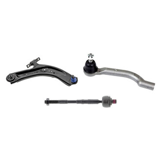 Mevotech® - Supreme™ Front Passenger Side Lower Control Arm with Ball Joint and Tie Rod End Kit