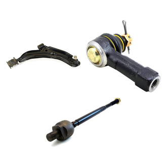 Mevotech® - Supreme™ Front Passenger Side Lower Control Arm with Ball Joint and Tie Rod End Kit