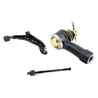Mevotech® - Supreme™ Front Passenger Side Lower Control Arm with Ball Joint and Tie Rod End Kit