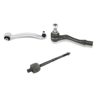 Mevotech® - Supreme™ Front Passenger Side Lower Control Arm with Ball Joint and Tie Rod End Kit