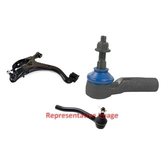 Mevotech® - Supreme™ Front Passenger Side Lower Control Arm with Ball Joint and Tie Rod End Kit
