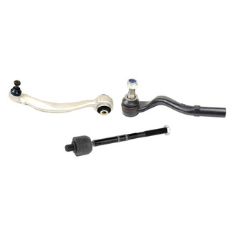 Mevotech® - Supreme™ Front Passenger Side Lower Control Arm with Ball Joint and Tie Rod End Kit