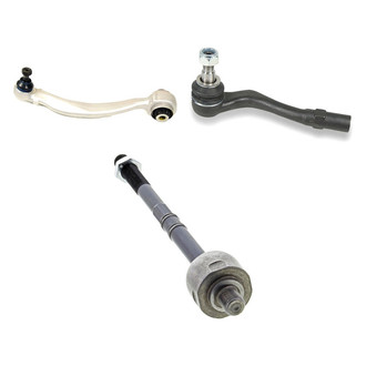 Mevotech® - Supreme™ Front Passenger Side Lower Control Arm with Ball Joint and Tie Rod End Kit