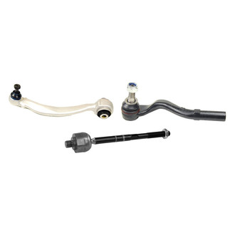 Mevotech® - Supreme™ Front Passenger Side Lower Control Arm with Ball Joint and Tie Rod End Kit