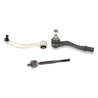 Mevotech® - Supreme™ Front Passenger Side Lower Control Arm with Ball Joint and Tie Rod End Kit