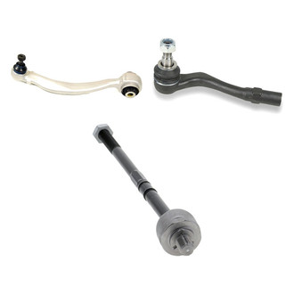 Mevotech® - Supreme™ Front Passenger Side Lower Control Arm with Ball Joint and Tie Rod End Kit