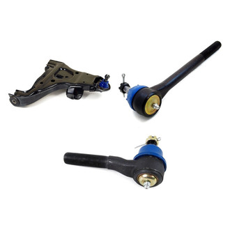 Mevotech® - Supreme™ Front Passenger Side Lower Control Arm with Ball Joint and Tie Rod End Kit