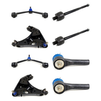 Mevotech® - Supreme™ Front Lower and Upper Control Arm with Ball Joint and Tie Rod End Kit