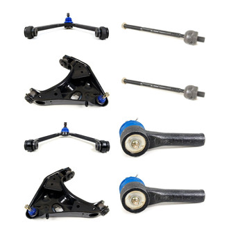 Mevotech® - Supreme™ Front Lower and Upper Control Arm with Ball Joint and Tie Rod End Kit