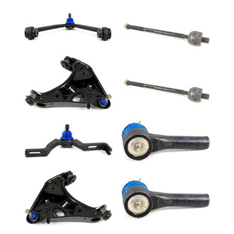 Mevotech® - Supreme™ Front Lower and Upper Control Arm with Ball Joint and Tie Rod End Kit