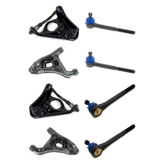 Mevotech® - Supreme™ Front Lower and Upper Control Arm with Ball Joint and Tie Rod End Kit