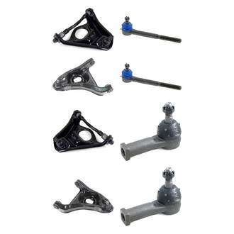 Mevotech® - Supreme™ Front Lower and Upper Control Arm with Ball Joint and Tie Rod End Kit