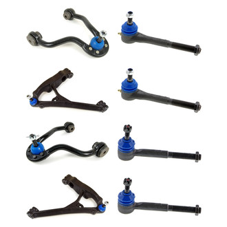 Mevotech® - Supreme™ Front Lower and Upper Control Arm with Ball Joint and Tie Rod End Kit
