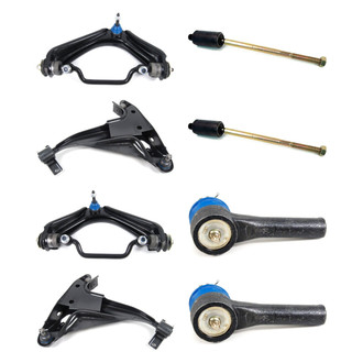 Mevotech® - Supreme™ Front Lower and Upper Control Arm with Ball Joint and Tie Rod End Kit