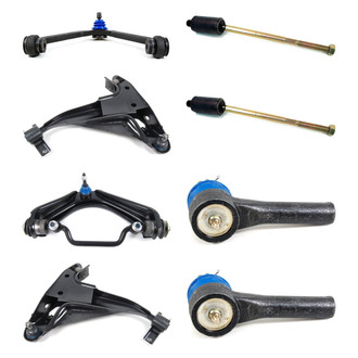 Mevotech® - Supreme™ Front Lower and Upper Control Arm with Ball Joint and Tie Rod End Kit