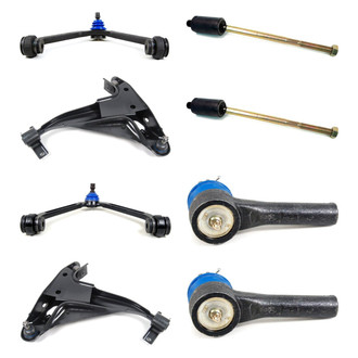 Mevotech® - Supreme™ Front Lower and Upper Control Arm with Ball Joint and Tie Rod End Kit